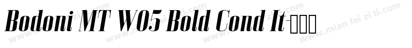 Bodoni MT W05 Bold Cond It字体转换
